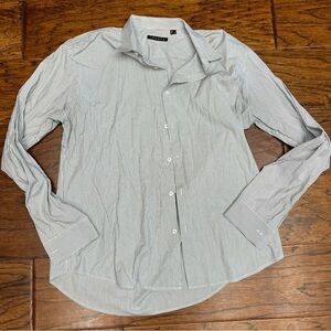 Theory men’s zack striped button down shirt